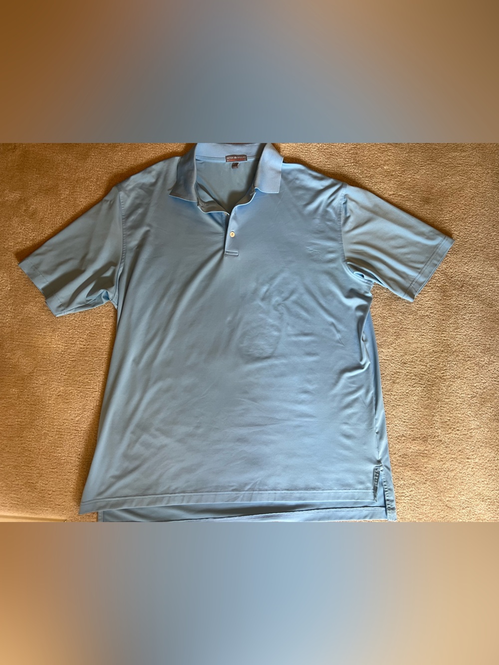Peter Millar Sky Blue Short-Sleeve Polo